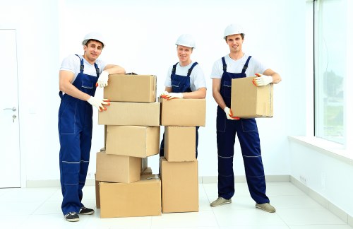 Office furniture and equipment prepared for relocation in Ruislip