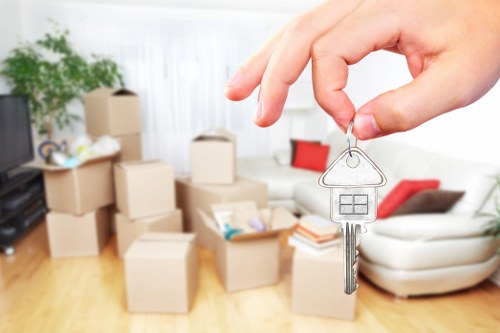 Waste items prepared for lawful disposal during a removal