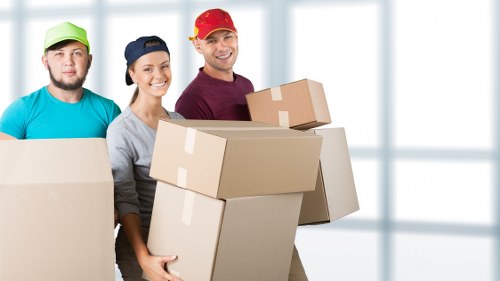 Careful unloading during a commercial move in Ruislip