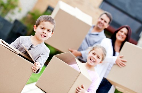 Organised packing supplies ready for a house or office relocation in Ruislip