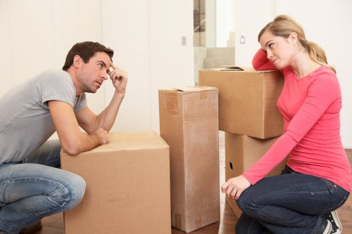 Careful furniture handling during a domestic move in Ruislip
