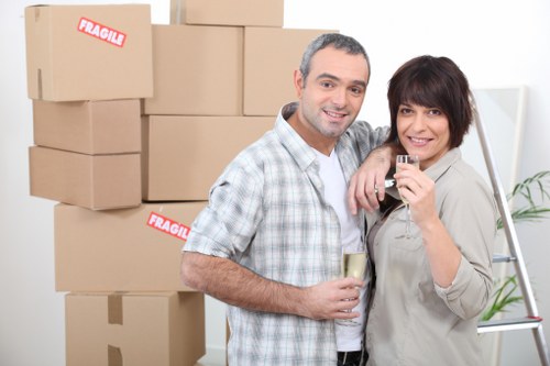 Careful handling of student furniture and boxes during a Ruislip move